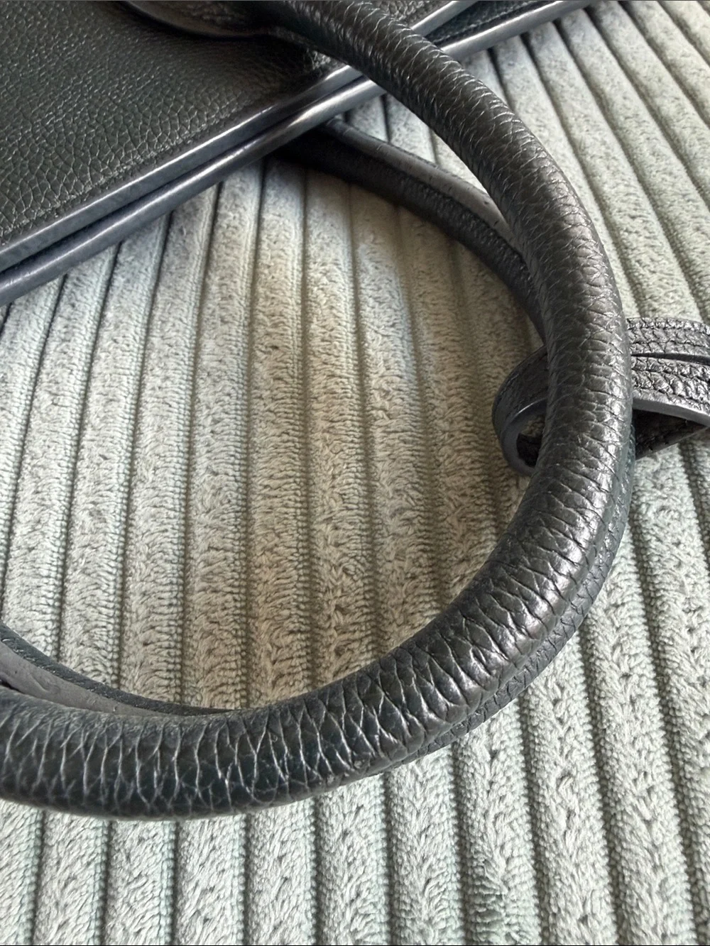 Saint Laurent YSL Sac De Jour Dark Green Souple Leather Tote Bag
